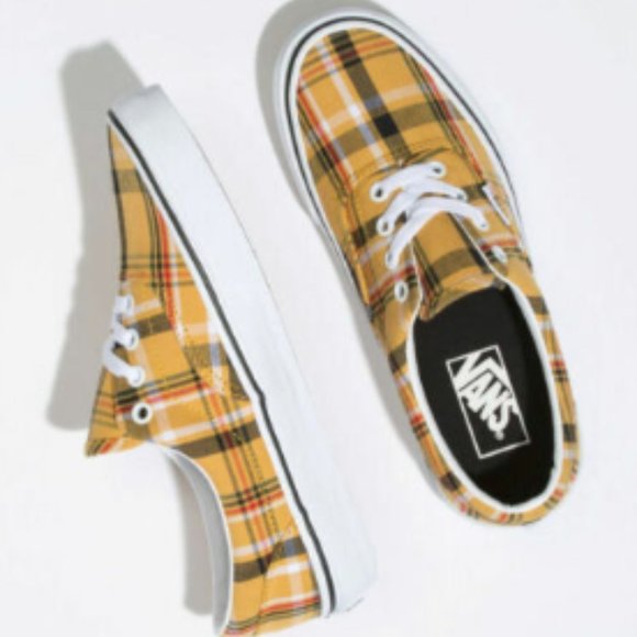 Vans Plaid Authentic Yellow/True White Men's 3.5/Women's 5  NIB - Picture 10 of 12